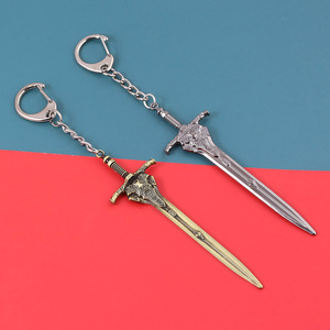 Llavero de Espada con Cabeza de Cabra de World of Warcraft <span class=keywords><strong>2022</strong></span>, Llavero de Espada Luminoso que Brilla en la Oscuridad para Hombres, Llaveros de Cosplay - Product Image 2