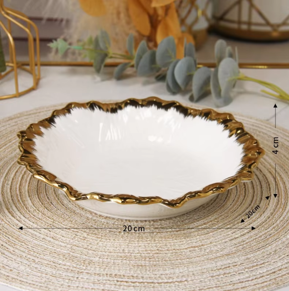 Plato hondo redondo de repollo de 8 pulgadas