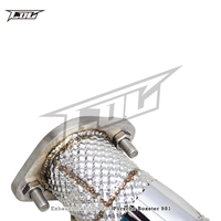 Colector de escape de acero inoxidable BK para Porsche 981 Boxster/Cayman 2.7L 2012-2015, tubos de escape de flujo libre de longitud igualada