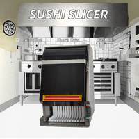Coupe-sushi commercial, trancheuse automatique de rouleaux de sushi, machine à couper les rouleaux de riz en 8/10/12 morceaux, trancheuse à sushi pour les snacks