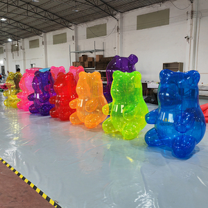 Air Sealed Kleurrijke Mooie Beer Opblaasbare <span class=keywords><strong>Gummy</strong></span> Beer Opblaasbare Transparante Kerstbeer Voor Evenement Feest Decoratie - Product Image 4