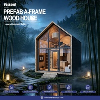 Villa Modulaire Préfabriquée en Acier et Bois, Design Européen, Forme Triangulaire, Durable, Installation Rapide, Maison de Parc, Garantie 3 Ans