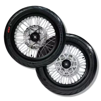 Kit de roues Supermoto Surron Ultra Bee Talaria MX4 MX5 17 pouces, moyeu en aluminium CNC, pneus 100/80-17 130/70-17, moto électrique tout-terrain