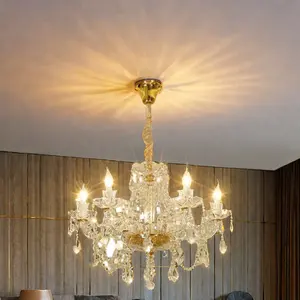 Five-Star Hotel Restaurant Luxury Crystal Chandeliers Atmoseric Living Room Pendant Lights with Personality Combination