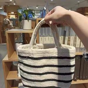 Nouveau sac fourre-tout d'été tendance, sac à main, sac à déjeuner, sac en coton léger et polyvalent pour femme, idéal pour les voyages et le shopping - Product Image 4