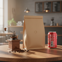 Sacs d'emballage pour café compostables et biodégradables avec fermeture éclair pour l'alimentation et les courses