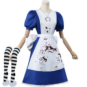 Costume de cosplay pour femme adulte Alice Madness Returns - Tenue de femme de chambre avec robes en polyester inspirées de la série télévisée - Product Image 2