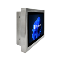 Panel Industrial de pantalla táctil todo en uno de acero inoxidable de 15 pulgadas PC IP65 PCAP Ipc Fanless J6412 I5 I7 Linux Window Computer