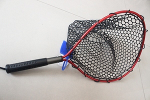 Vendita calda su misura in Nylon gomma metallo maniglia gomma rete di atterraggio 30cm di profondità con rete in alluminio per la pesca mano e Cast Net - Product Image 2