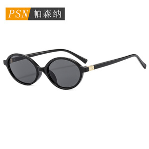 Psn Oval <b>Sunglasses</b> Full Rim UV400 Women <b>Retro</b> Sun Protection Adult 2024 - Product Image 1
