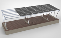 Système de support de carport solaire léger en alliage d'aluminium pour usage domestique et commercial, résistant aux vents de 60 m/s et aux charges de neige de 1,4 KN/m²