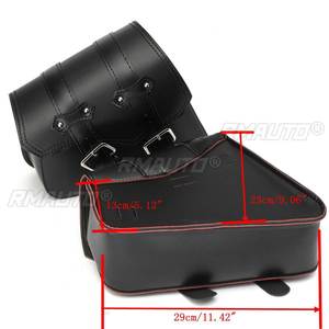 Bolsa Lateral para Motocicleta, Alforjas de Cuero PU para Harley Davidson Touring Cruiser, Color Negro - Product Image 3