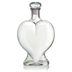 Bouteille en verre transparent de 500 ml en forme de cœur - Product Image 1