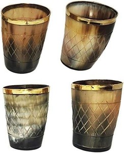 Vaso de chupito de cuerno natural hecho a mano, de alta demanda, apto para alimentos, pulido, para whisky, vodka y regalos, disponible para la venta - Product Image 4