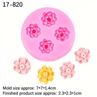 Moules en silicone à fleurs assorties, moules à fleurs de prunier, pêche et cerisier pour la décoration de gâteaux DIY, outils de pâtisserie