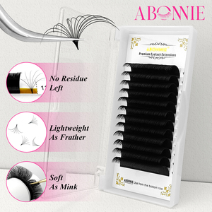 Abonnie Premium J C CC D DD L M 6-25mm Extension Ciglia <span class=keywords><strong>Easy</strong></span> Fan in Velluto Opaco, Vassoio per Extension Ciglia a Ventaglio <span class=keywords><strong>Facile</strong></span> 0.03, Ingrosso - Product Image 6