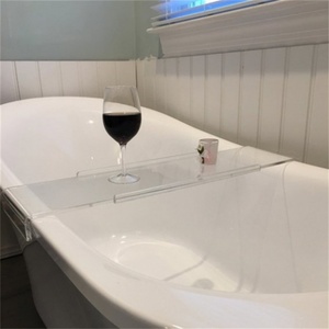 Exclusive <b>Customized</b> Clear Acrylic Bath Tray Display Rack for Hotel Use-Wine Glass Holder - Product Image 2
