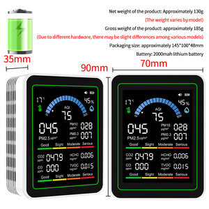 Air Quality Monitor 10 In 1 CO2 PM2.5 Formaldehyde TVOC Temp Humidity LCD Display For Home Sleep Safety - Product Image 5