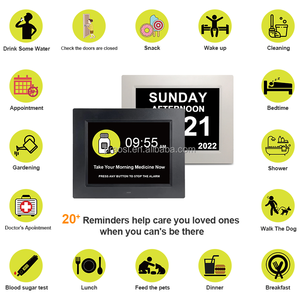 Orologio <span class=keywords><strong>Digitale</strong></span> Russo con Calendario, 8 Pollici, 24 Promemoria, Auto-Oscurante, Extra Large per Anziani e Persone con Demenza - Product Image 6