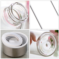 Bouteilles d'eau potable en verre borosilicaté de 500ml 1000ml avec manchon