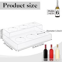 Porte-bouteilles à vin en acrylique, support à sirop de café transparent, organisateur de bouteilles d'eau à 2 niveaux, présentoir à sirop de bar