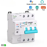 API Tuya 3P 63A Disjoncteur intelligent Zigbee avec mesure de consommation, contrôle à distance par minuterie Smart Life, interrupteur sans fil automatique à réenclenchement 10KA