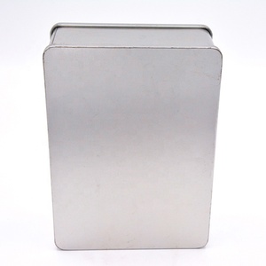 भंडारण और संगठन के लिए हिंग चांदी सादे धातु पैकेजिंग के साथ खाद्य ग्रेड आयत टिन बॉक्स - Product Image 5