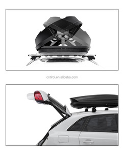 TIROL Wholesale White Black Both Sides Load Unload 75KGS Rooftop Cargo Carrier Hard Shell Car Roof Cargo Carrier Box