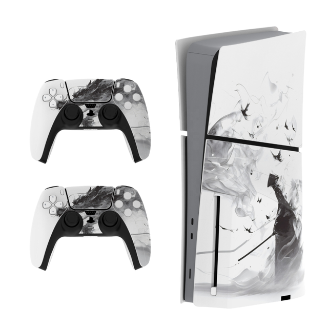 Full Set Vinyl Skin Sticker for PS5 Pro - Waterproof, Scratch-Resistant, No Residue Custom Protective Decal Cover Kit