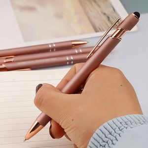 Custom 2-in-1 Stylus & Retractable Ballpoint <b>Pen</b> for Touch Screens, Metal Barrel, 1.0mm Black Ink, Ideal Gift - Product Image 3