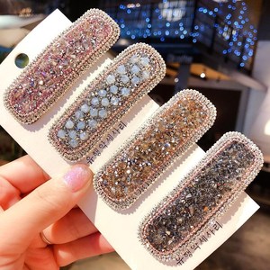 Barrettes à cheveux en strass de style coréen pour femmes, parfaites pour les filles branchées, barrettes à franges entièrement en strass, barrettes latérales avec - Product Image 5