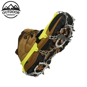 Griffes 12 dents <span class=keywords><strong>Crampons</strong></span> <span class=keywords><strong>chaussures</strong></span> antidérapantes couverture chaîne en acier inoxydable Ski extérieur glace neige randonnée escalade - Product Image 4