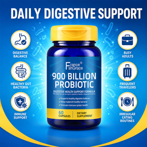 Suplemento Probiótico Shecome al por Mayor, Fabricante de Cápsulas Probióticas de Bacillus Coagulans para Apoyo Digestivo, 60 Cápsulas con 900 Mil Millones de Probióticos - Product Image 4