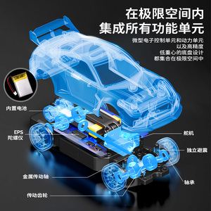 Coche RC de Derrape 4x4 a Escala 1:43, de Aleación Fundida a Presión, con Giroscopio, Control Remoto Totalmente Proporcional, 20 km/h, para Interiores y Exteriores - Product Image 2