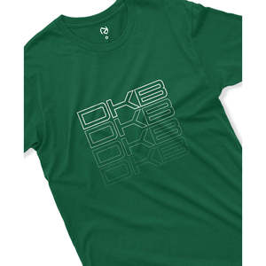 DKB 100% cotone t-shirt DKB ricamato Logo Street Style modello solido traspirante peso pesante 240 grammi lunghezza corta ampia vestibilità - Product Image 1
