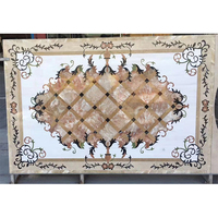 Carreaux ronds de modèle de médaillon de jet d'eau de marbre de conception moderne de luxe pour l'intérieur panneau de mur de décoration de chambre de plancher d'escalier de maison
