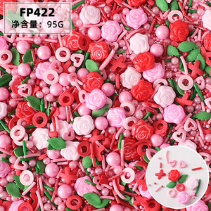 Sprinkles de flores rojas en forma de corazón para el Día de <span class=keywords><strong>San</strong></span> Valentín, pastel de boda, decoración de cupcakes, bolsa de forma sólida para CELEBRACIÓN DE <span class=keywords><strong>San</strong></span> Valentín - Product Image 2