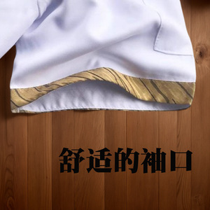 Chef Uniform White Short Sleeve Cotton Hotel Restaurant <b>Kitchen</b> Workwear - Product Image 4