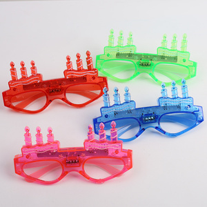 Wholesale Birthday Party Candle Led Glowing Glasses Funny Glasses Children Adults Happy Birthday Party <b>Light</b> up Glasses - Product Image 5