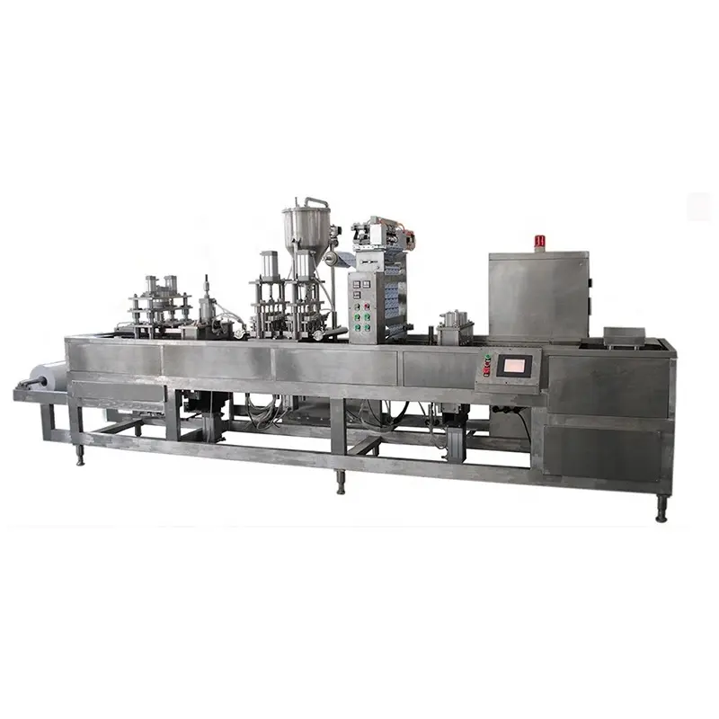 Automatic PET liquid water cup forming machine plastic thermoforming filling and sealing machines packing packaging machine