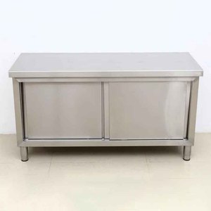 Nhà Máy OEM Thương Mại Nhà Bếp Assembleable Tủ Thép Không Gỉ Bàn Làm Việc Tủ Thực Phẩm Chuẩn Bị Bảng Với Cửa Trượt - Product Image 6