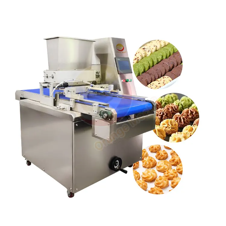 Pequena máquina automática de fabricação de biscoitos, linha de produção elétrica para fabricação de biscoitos