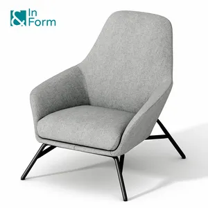 High Back Low Profile Armchair Super Comfort Good Resilience Mold Foam Home Living Room Lounge Accent Chair