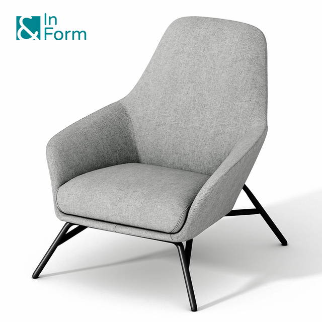 High Back Low Profile Armchair Super Comfort Good Resilience Mold Foam Home Living Room Lounge Accent Chair