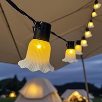 Nouvelle lampe de camping extérieure étanche en forme de trompette, lumière décorative pour auvent, guirlande lumineuse LED pour jardin, certifiée CE, 2700K, lumière douce