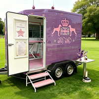 Remorque mobile polyvalente pour chiens de chasse avec cages, porte-bagages, garde-boue et évents