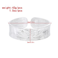 Bracelet d'ouverture de Sutra National Lotus Heart Vintage Imitation Miao Bracelet réglable en argent polyvalent pour un usage quotidien