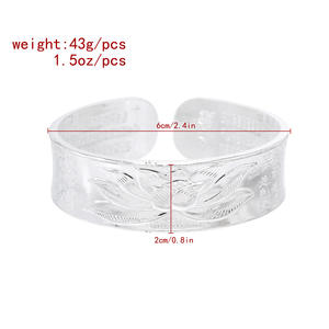 Ulusal Lotus kalp Sutra açılış bilezik Vintage İmitasyon <span class=keywords><strong>Miao</strong></span> gümüş ayarlanabilir bilezik günlük kullanım için çok yönlü - Product Image 6