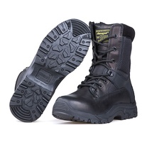 Bottes de combat tactique noires en nylon 1200D en cuir pleine fleur personnalisé OEM ODM d'usine vente en gros