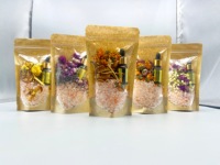 Garam Mandi Himalaya Alami OEM Dicampur dengan Minyak Esensial, Bunga Kering, dan Garam Epsom untuk Relaksasi SPA